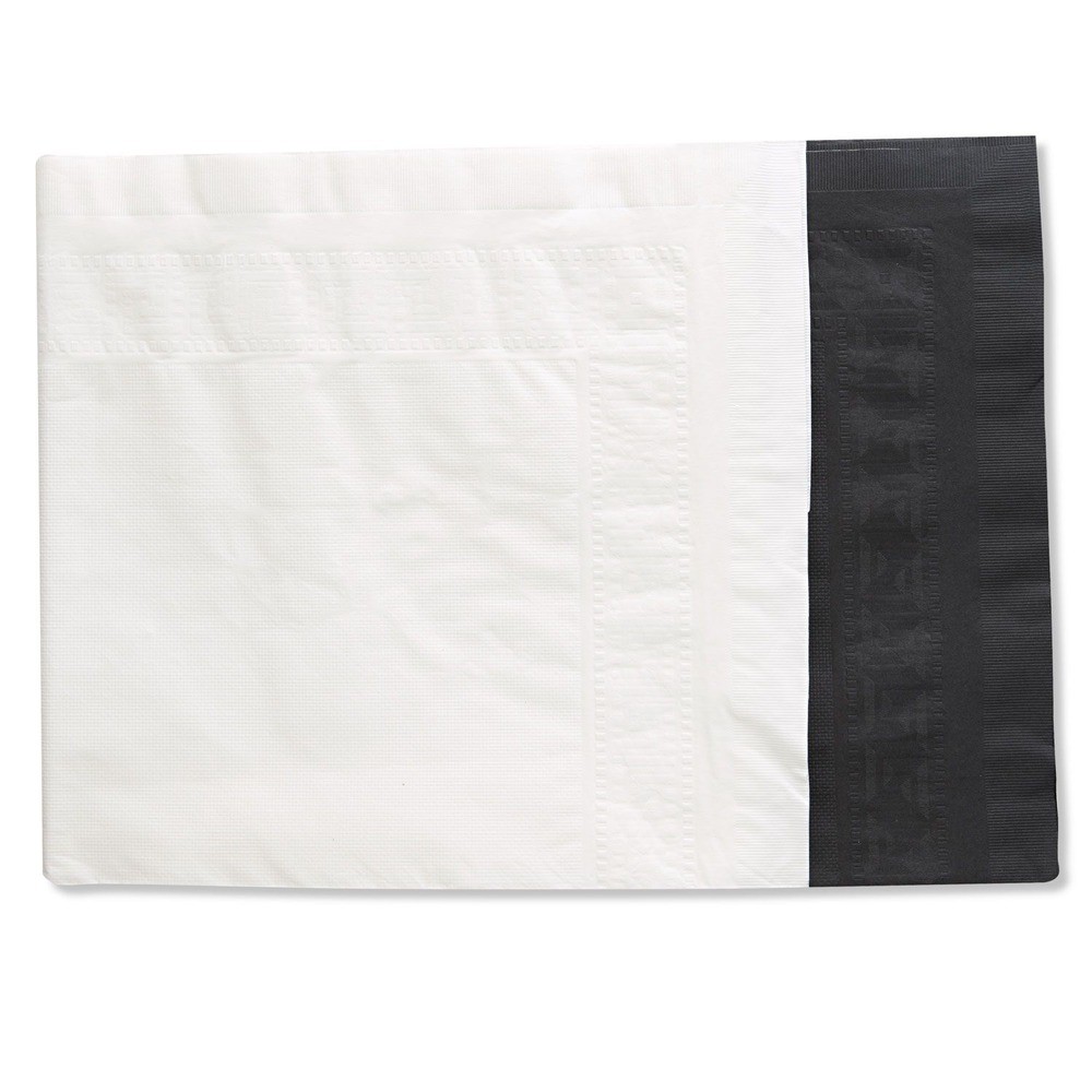 Hoffmaster 210130 Greek Key Embossed 54″ x 108″ Paper Tablecloths -WHT(25/CT)New