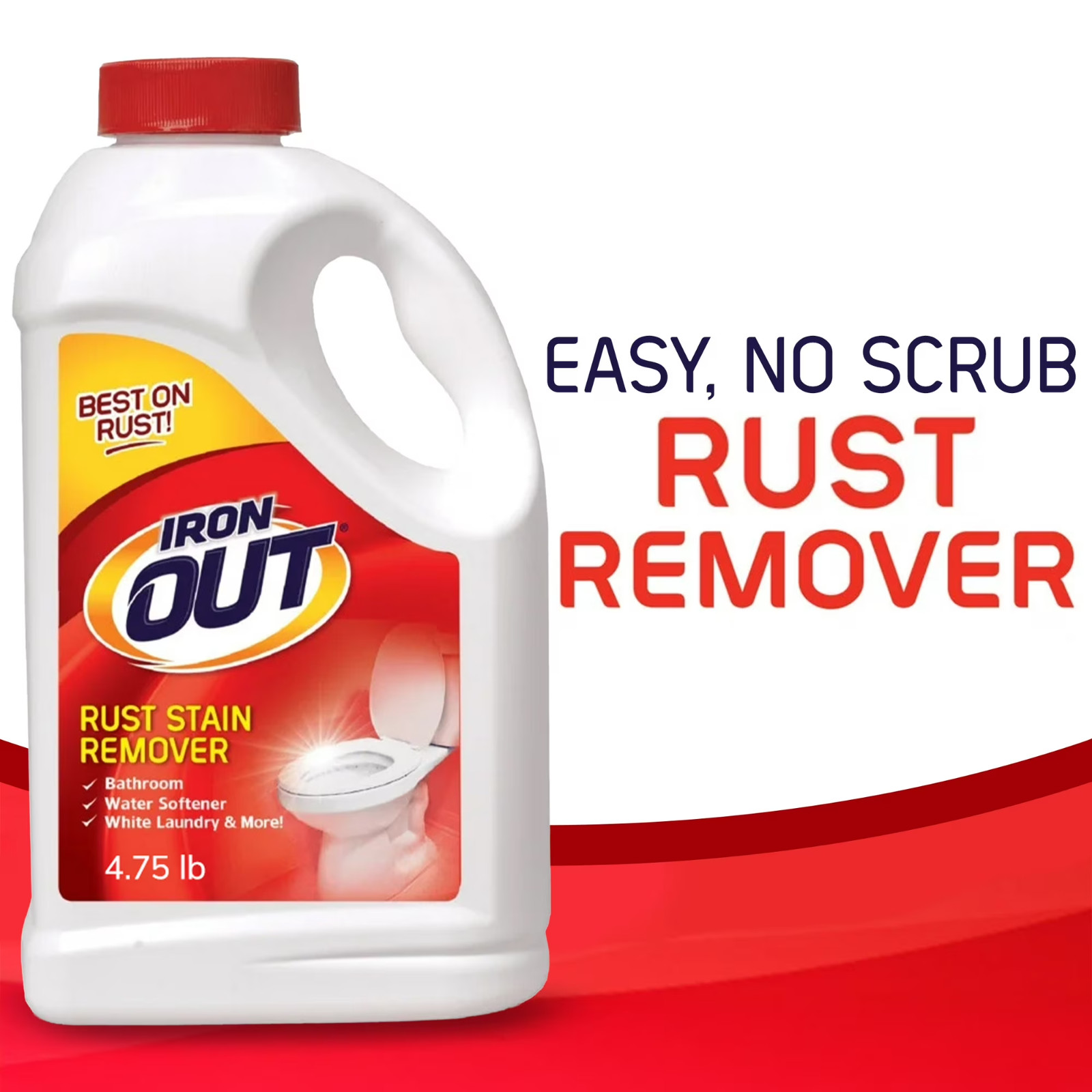 Iron Out Rust Stain Remover 4.75 lb Powder Cleaner for Toilets & Sinks