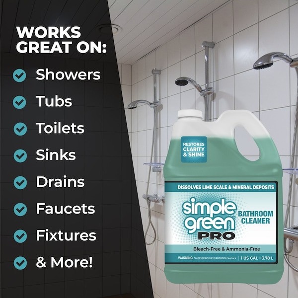 Simple Green 1710100451128 Bathroom Cleaner, 1 Gal, Jug, Unscented