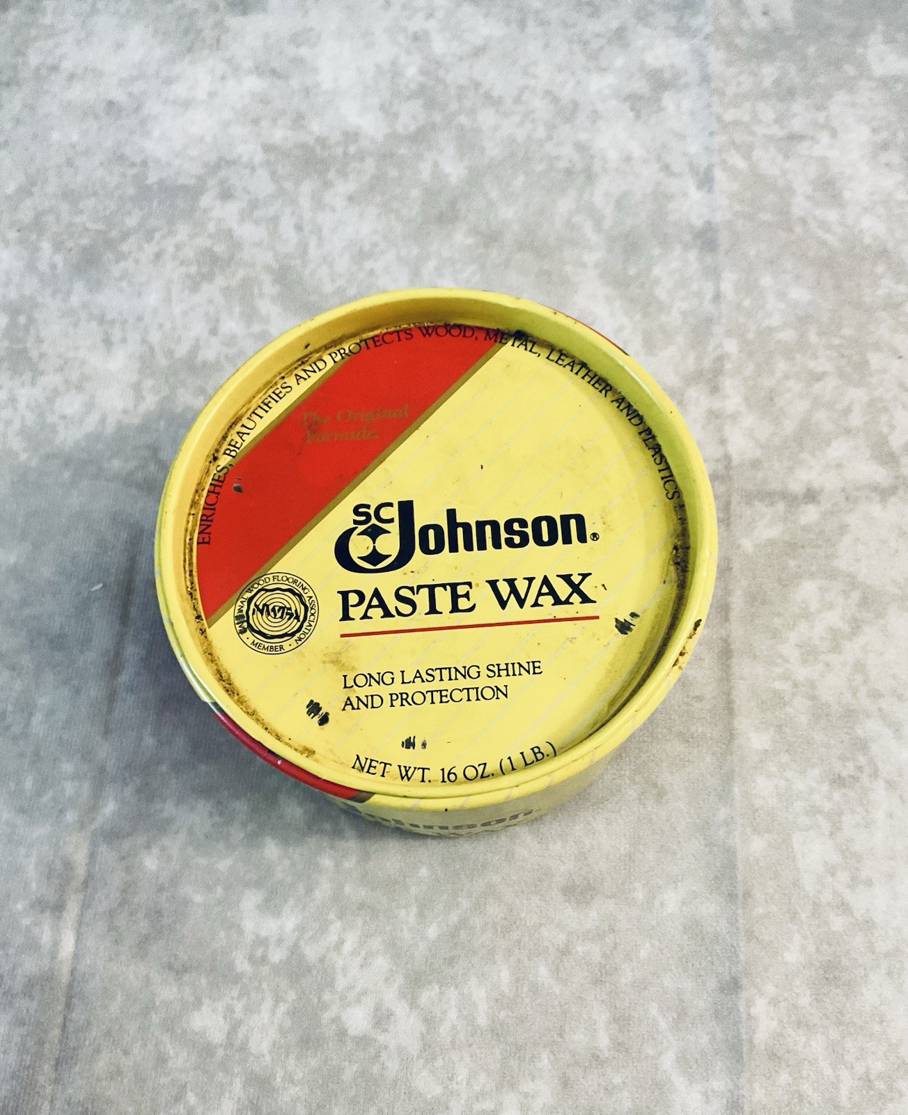 SC JOHNSON PASTE WAX 16 OZ ORIGINAL FORMULA 1988 OLD STOCK