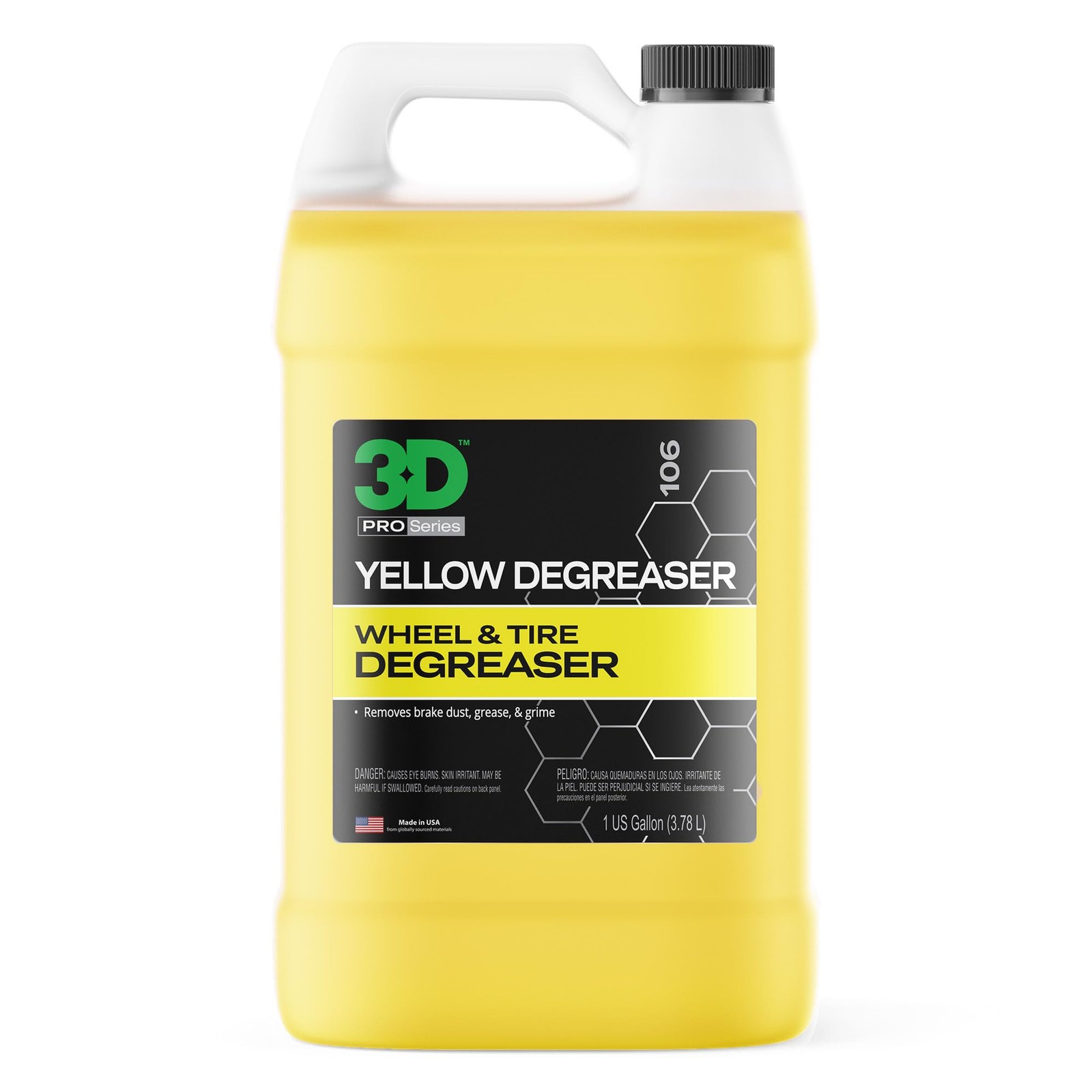 3D Yellow Degreaser 128 Fl Oz Heavy Duty Cleaning for Wheels and Tires