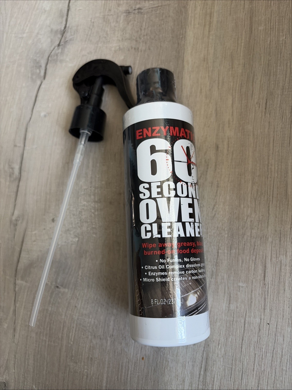 Enzymatic 60 Second Oven Cleaner Spray 8 oz – No Fumes, Enzymes + Citrus Oil NEW
