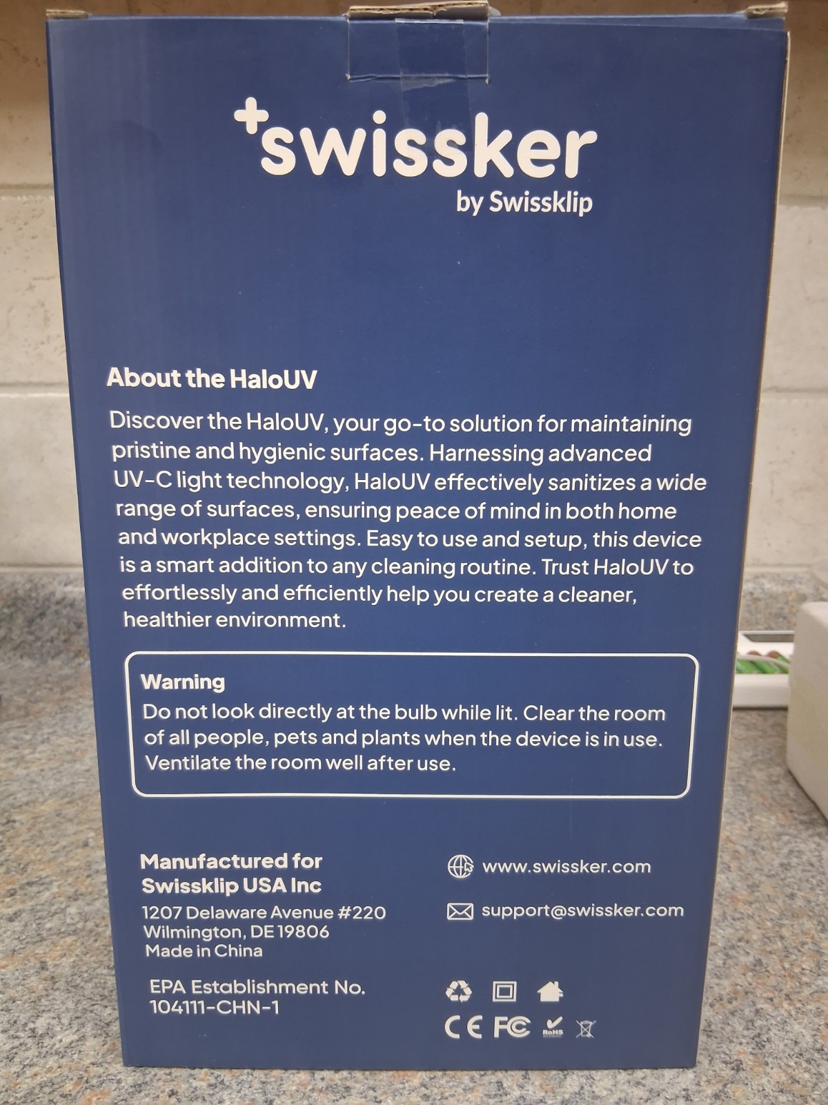Swissklip Swissker HaloUV, Mold Remover, Home Disinfection Device, Dust Mites…