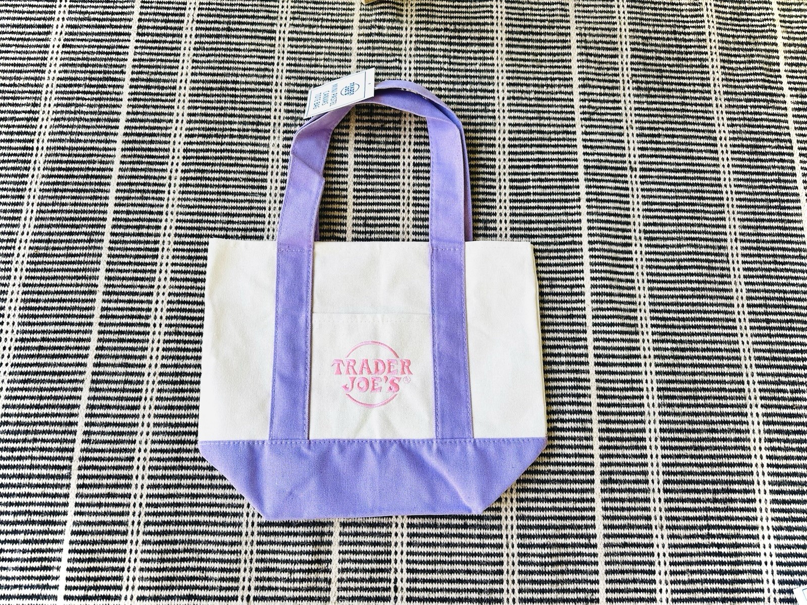 2025 Trader Joe’s Mini Canvas Tote Bags in Pastel Colors Full Set. 4 Colors