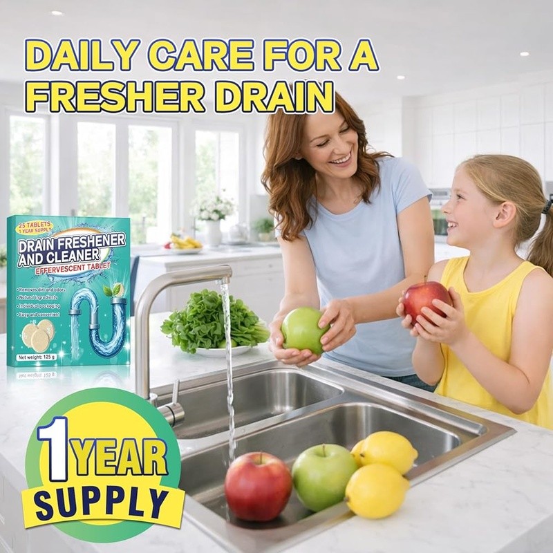 Garbage Disposal Cleaner Tablets Deep Clean Lemon Fresh Sink Drain Deodorizer US