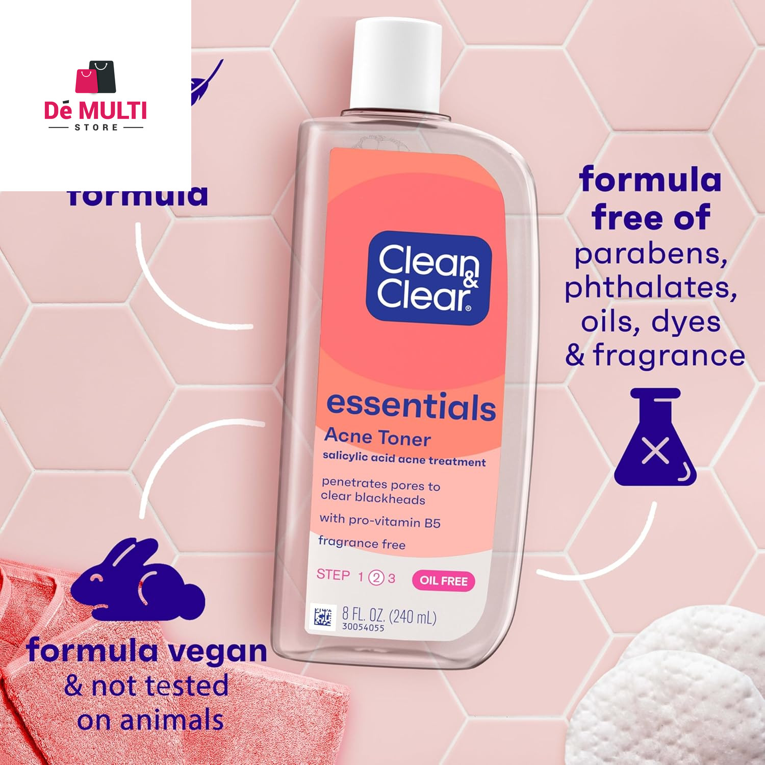 Clean & Clear Essentials Oil-Free Acne Toner with Salicylic Acid, 8 fl. oz.