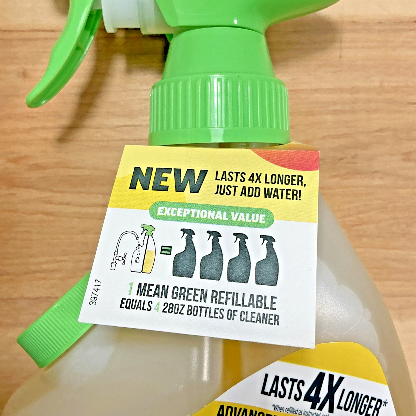 Mean Green Refillable Cleaner 28.6oz LARGE SIZE Citrus Spray Bottle New