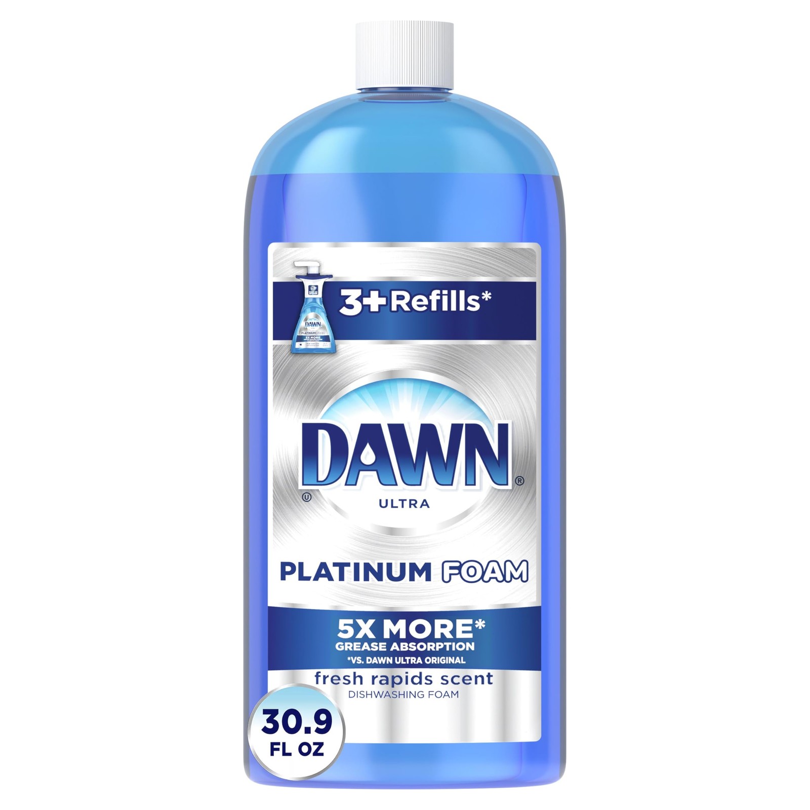 Dawn Direct Foam Dish Soap Refill Fresh Rapids Scent 30.9 Fl Oz 6 Pack