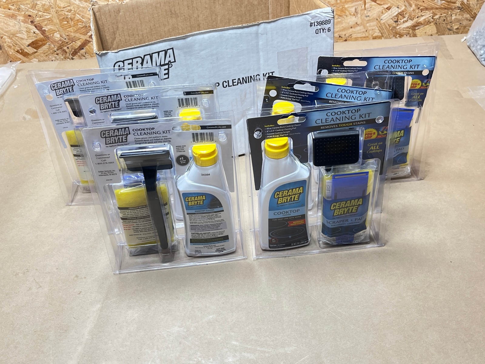6x Cerama Bryte Glass Cooktop Cleaning Kit for Stove Range Cleaner