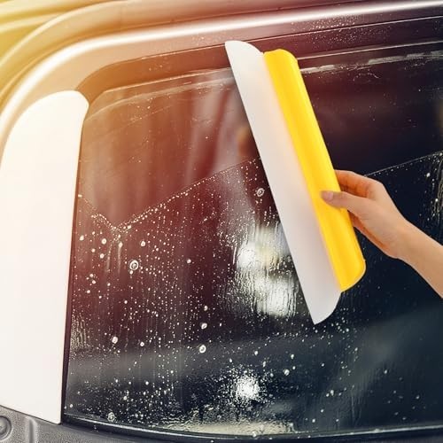 2 Pack 14″ Silicone Car Drying Squeegee – Flexible Water Blade for Windows & Sho