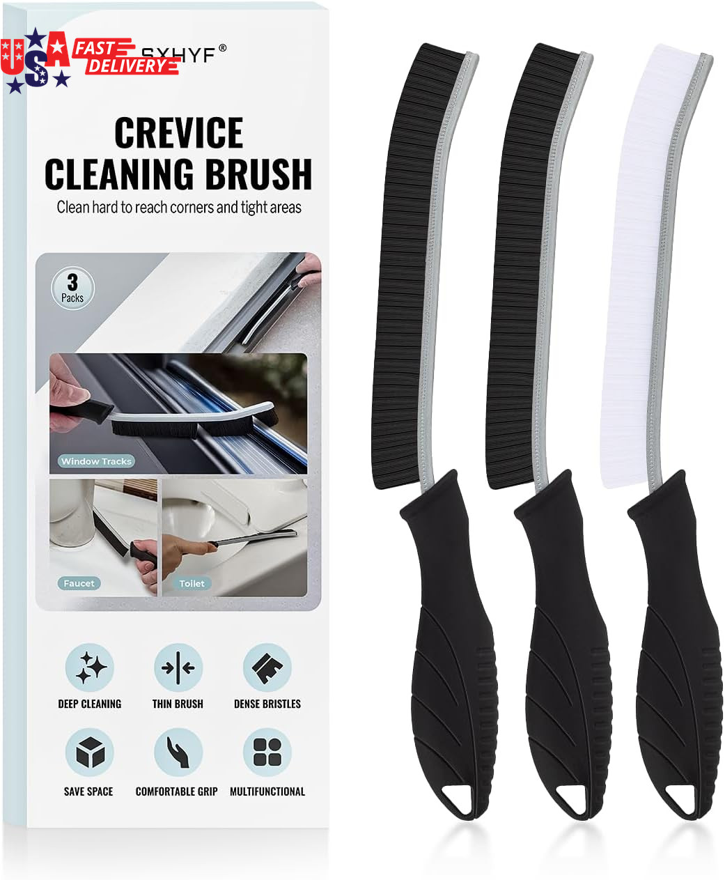 Crevice Cleaning Brush – Grout Scrub Brush, House Cleaning Supplies, Gap Cleanin