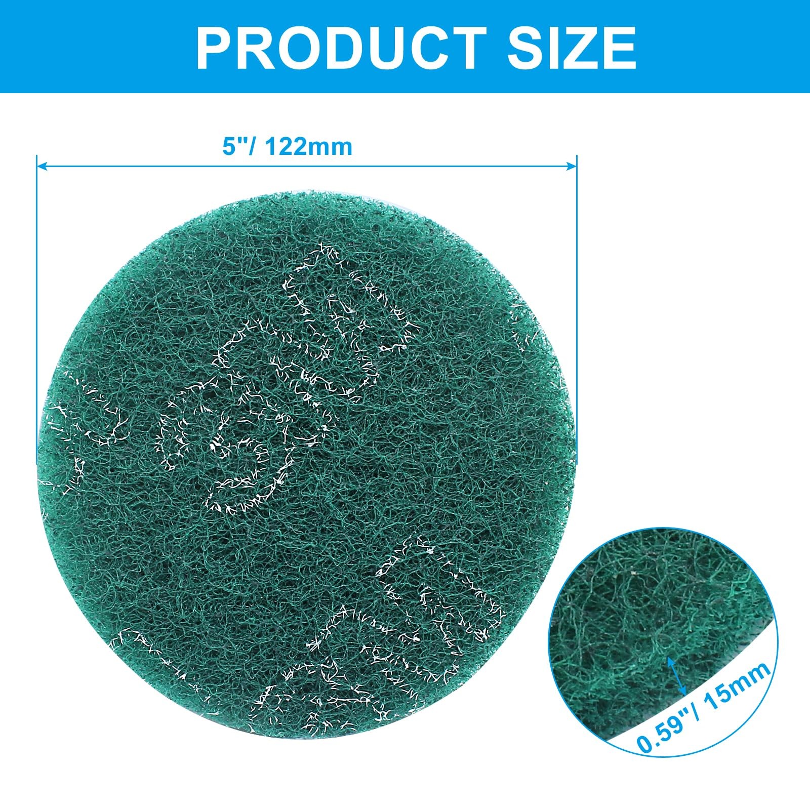 8Pcs Scrub Pads Round Scrubber Scouring Pads Abrasive Scuffing Tool for Home …
