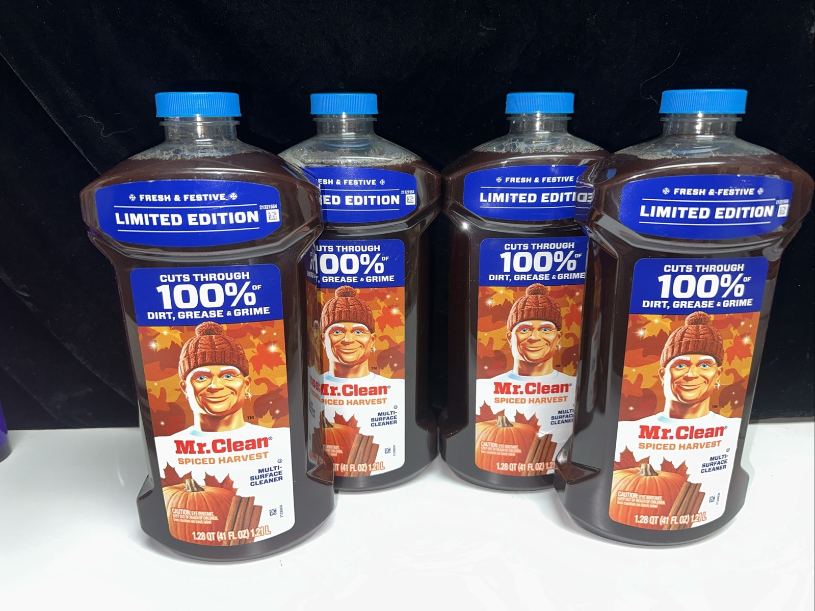 LOT OF 4–Mr. Clean SPICED HARVEST–All Purpose Cleaner, Cleaning Liquid- 41oz