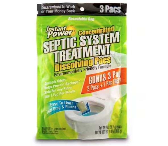 Septic System Treatment Dissolving, Controls odors, Up to 1500 Gal (Pack of 3)