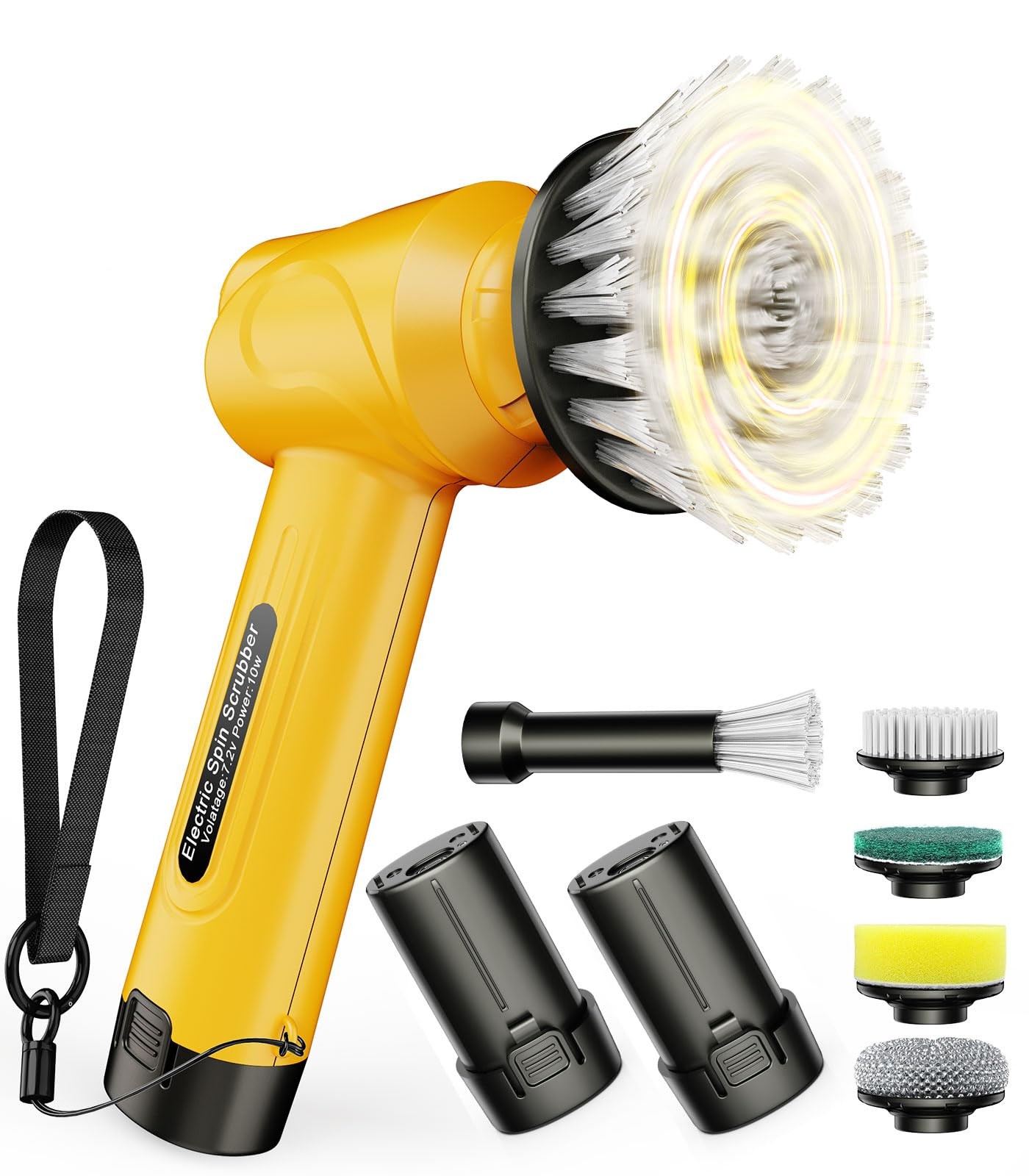 Battery Electric Spin Scrubber Q4, Handheld Scrubber for Cleaning with Displa…