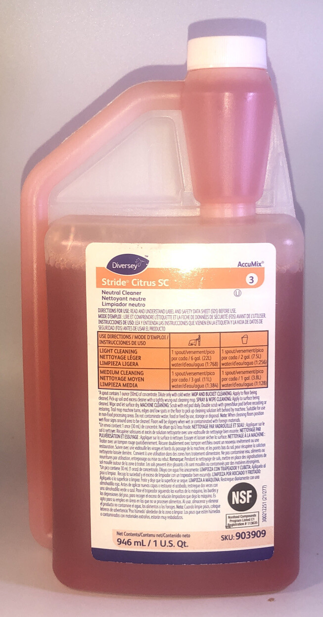 Diversey 903909 Neutral Floor Cleaner,1ea 32 Oz. Blt. Citrus-NEW-SHIPS N 24 HOUR