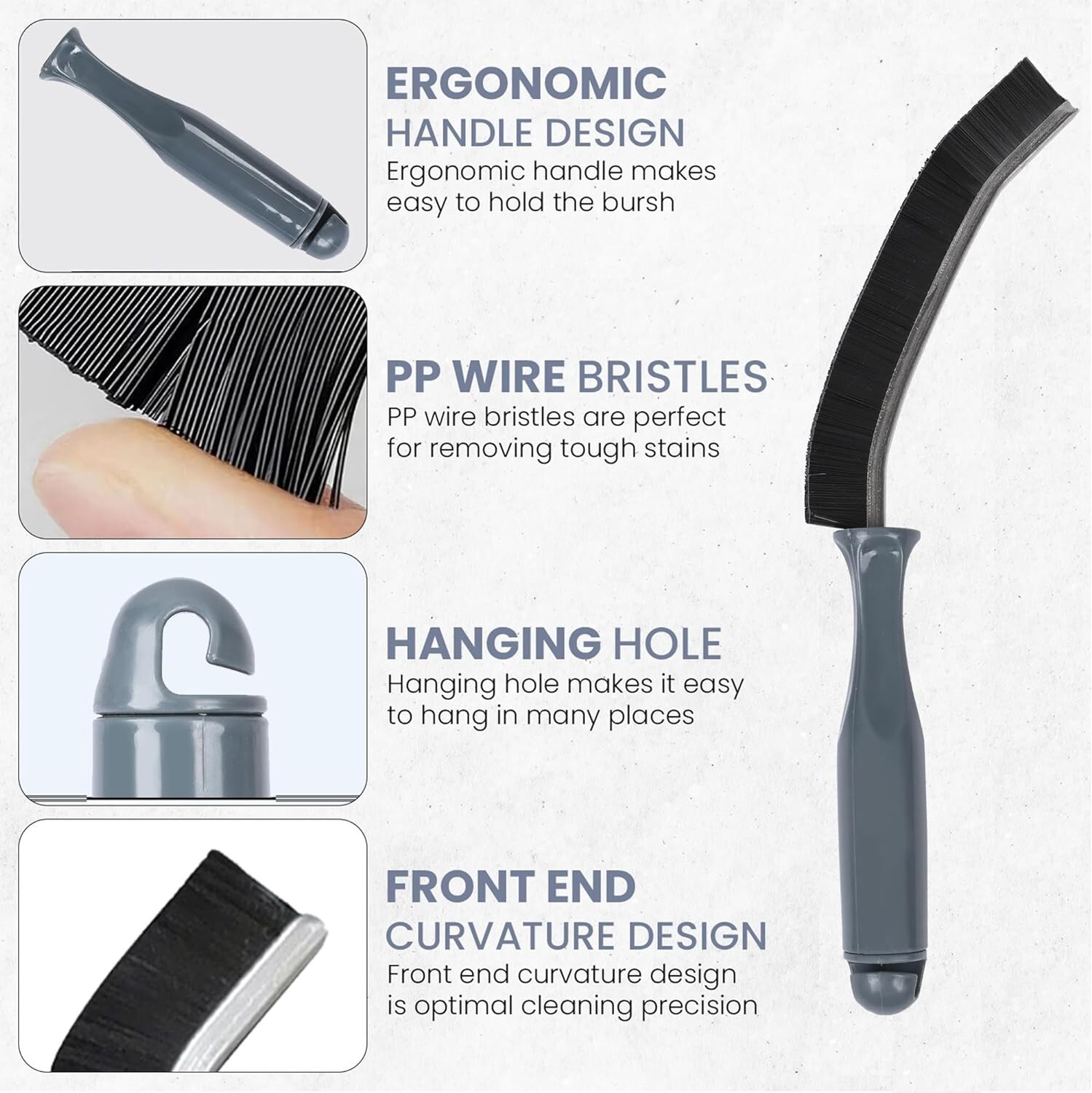 2 PCS CREVICE CLEANING BRUSH GAP CLEANING BRUSH, HAND-HELD CREVICE CLEANING TOOL