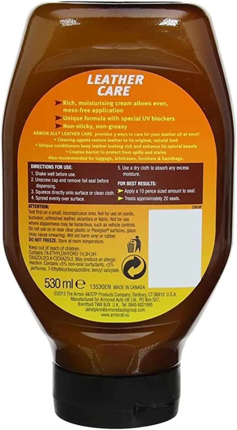 Armor All Car Leather Conditioner Gel Interior Cleaner for Cars Trucks and Mo…