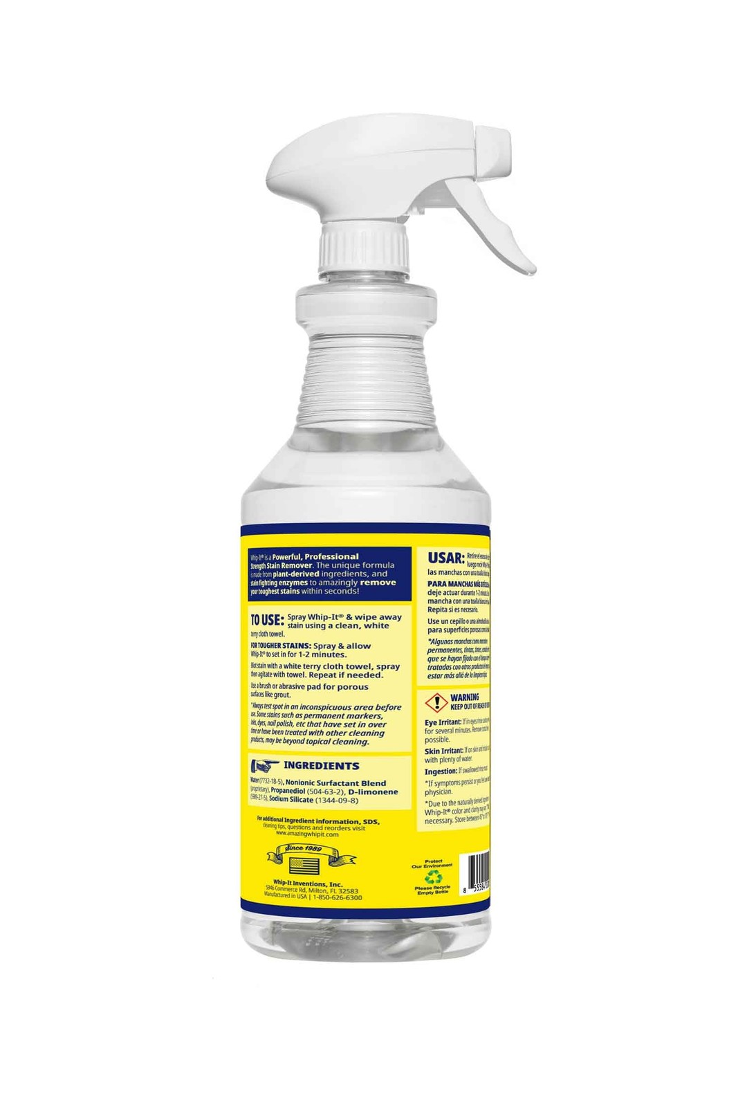 Whip It Cleaner, Multi Purpose Stain Remover Professional Strength Spray, Pl…