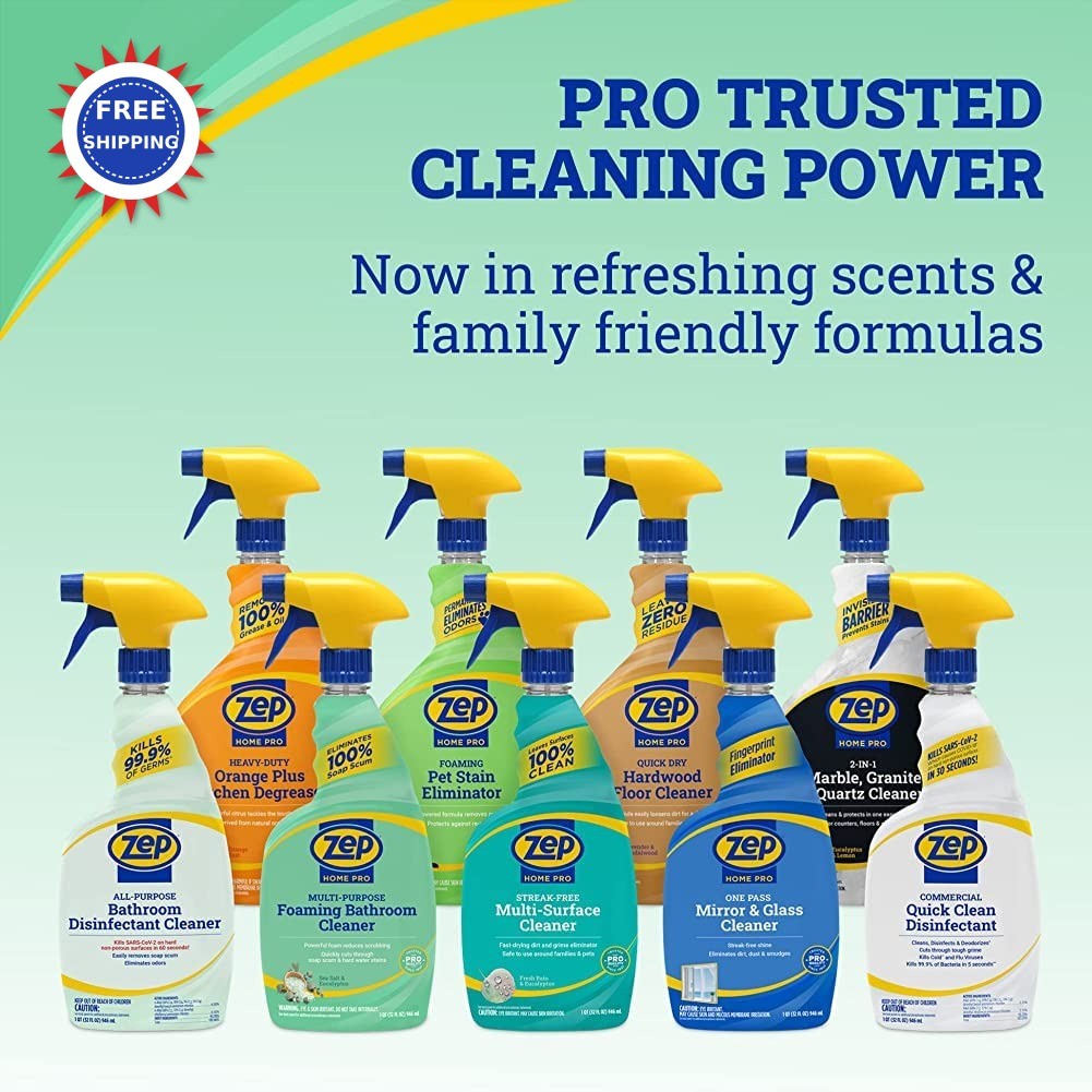 Zep Home Pro Multi Purpose Foaming Bathroom Cleaner – 32 Fl Oz Pack R53106