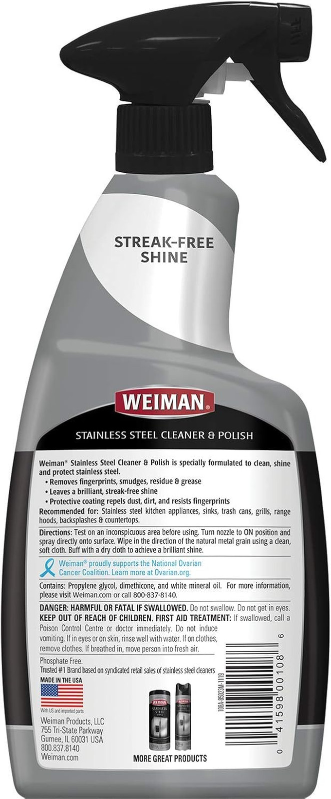 Stainless Steel Cleaner and Polish – Protects Appliances from Fingerprints and L