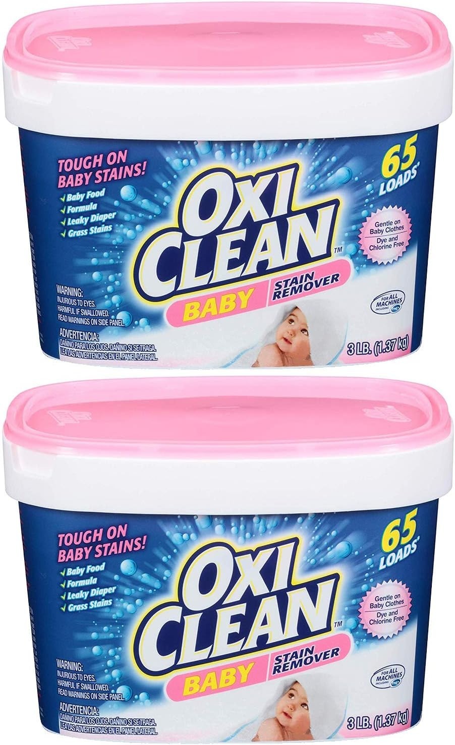 Baby Stain Fighter, Soaker, 3 lb Tub Baby Stain Soaker (2 Pack)