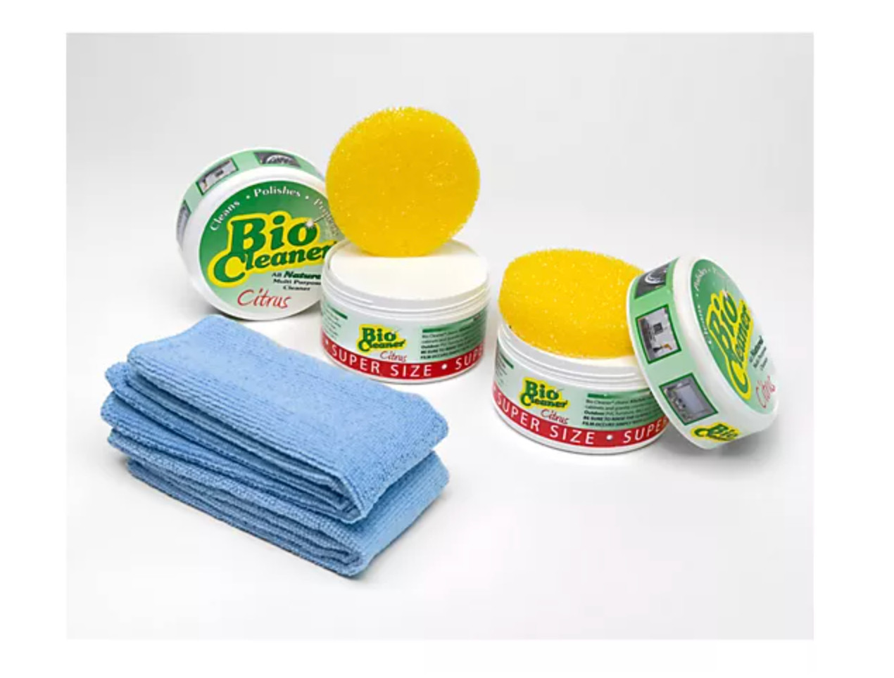 Bio Cleaner Set of (2) 17.5oz Cleaning Clays w/ Towels and Sponges