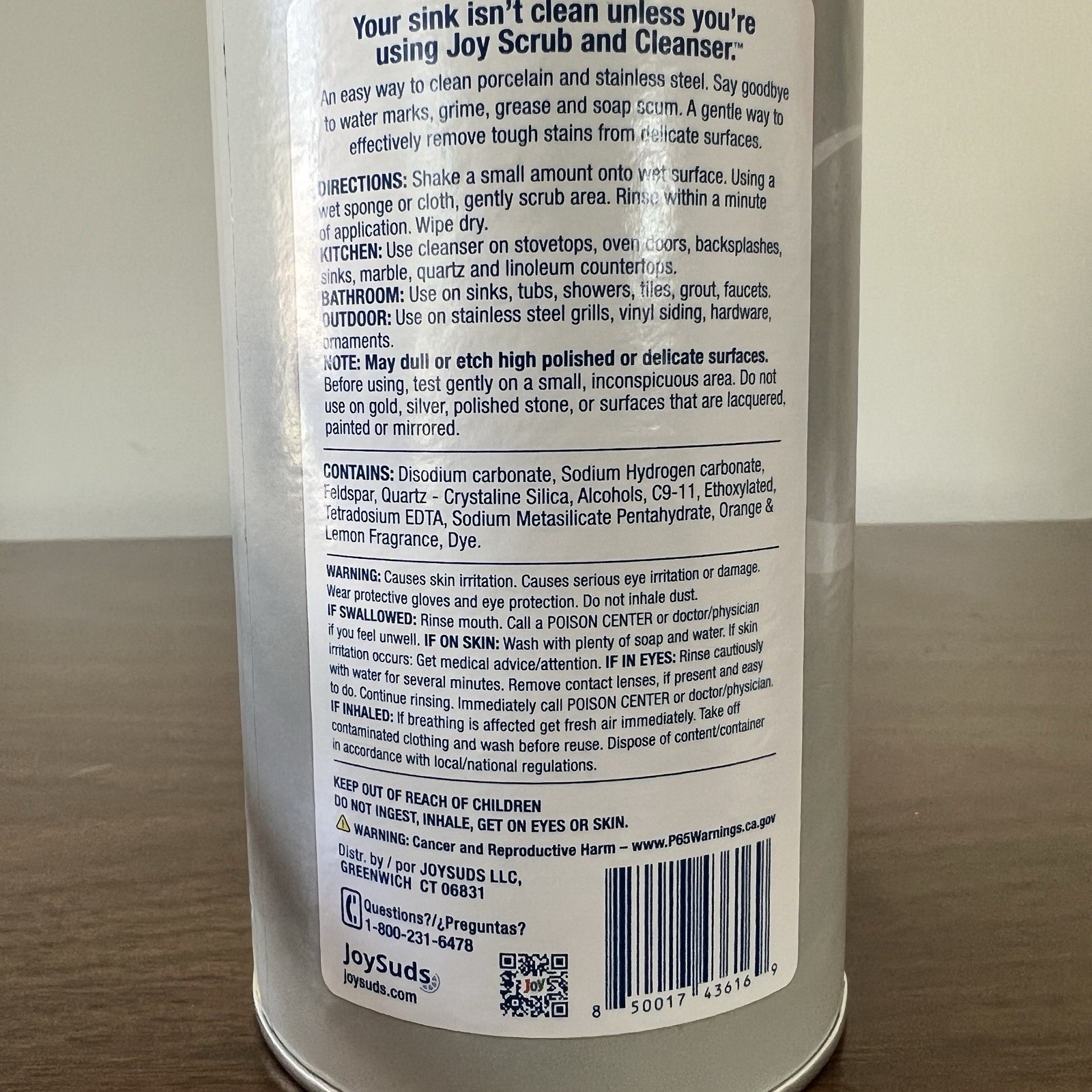 Joy Lemon Scent Cleanser 15 oz Powder Discontinued Product