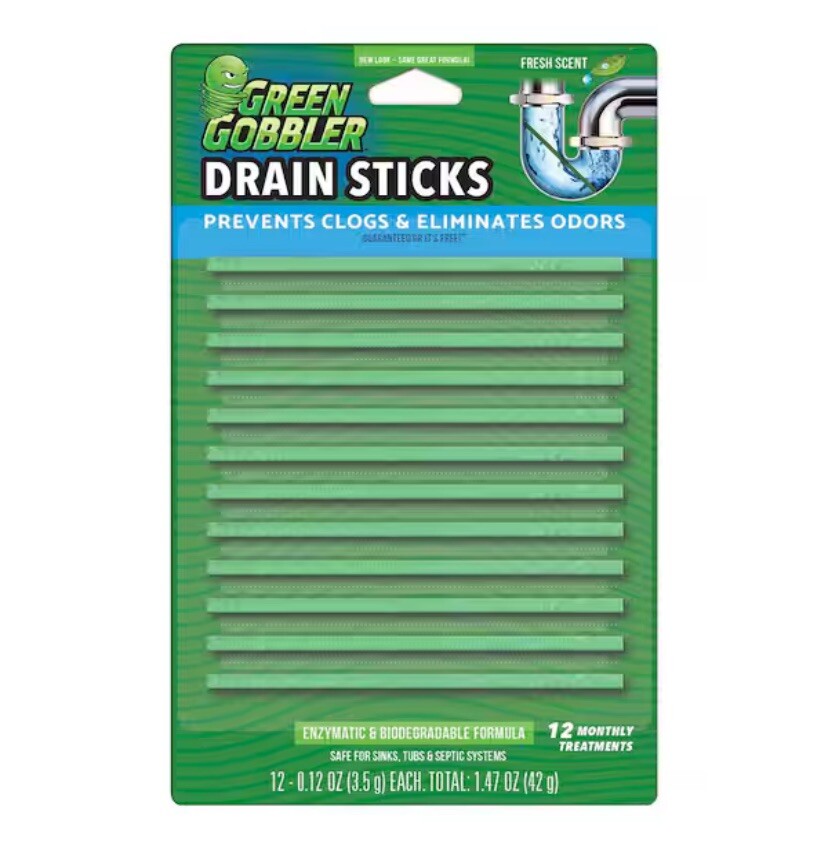 Green Gobbler Bio-Flow Drain Cleaning and Deodorizing Sticks (10-pack)