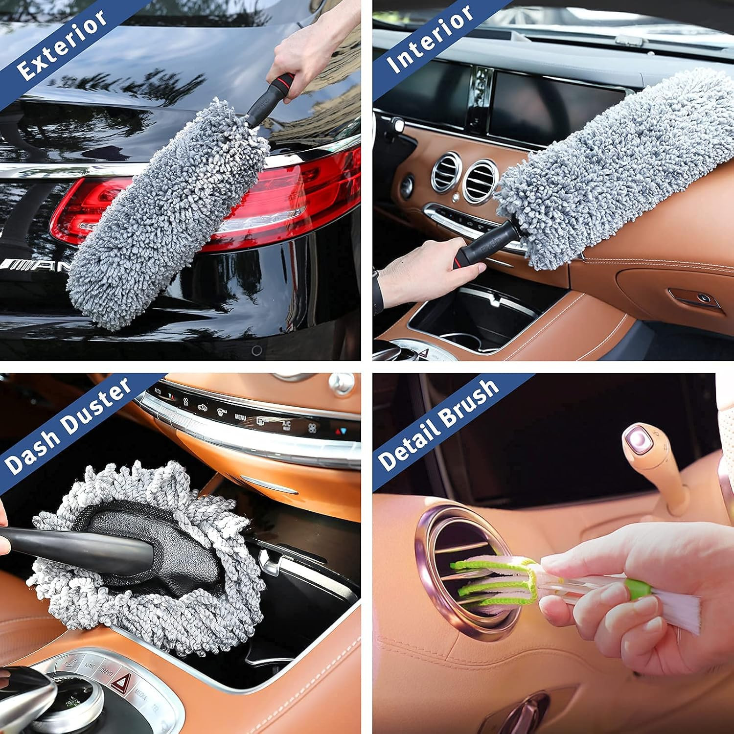 Ultimate Car Duster Kit，Best Microfiber Multipurpose Duster,Interior &Exterior C