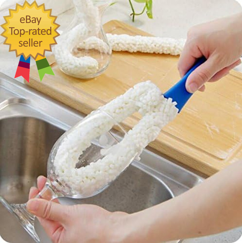 16-Inch Flexible Foam Washing Wand, Long Bottle Brush for Water Bottles | Water