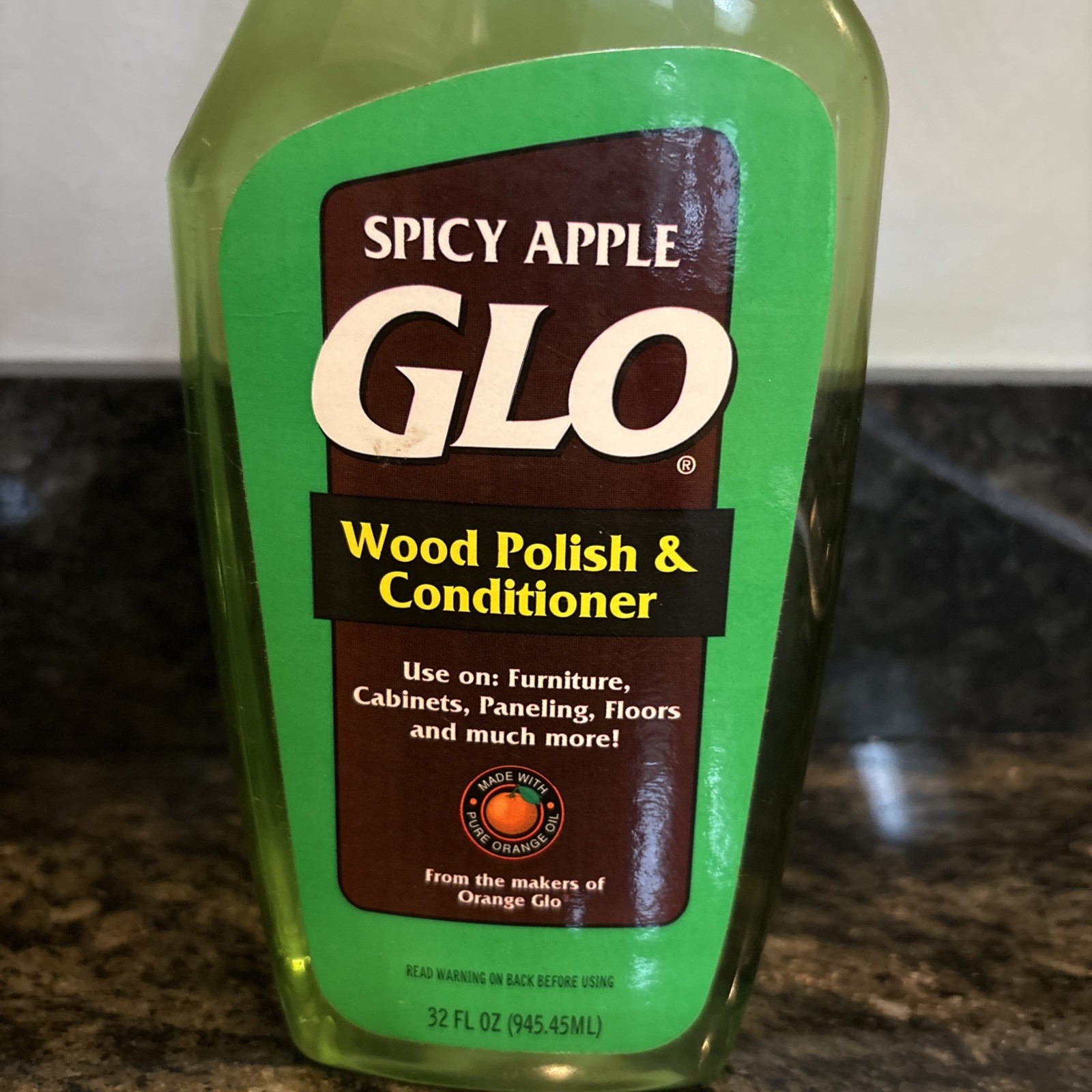 Spicy Apple GLO Wood Polish & Conditioner 32 Oz From The Makers Of Orange Glo