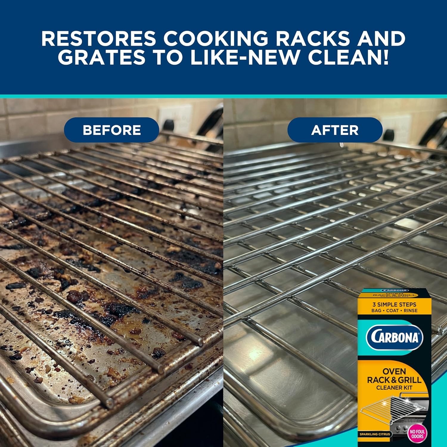 Fume-Free Oven Rack & Grill Cleaner Kit – Ultimate Grease & Grime Eliminator