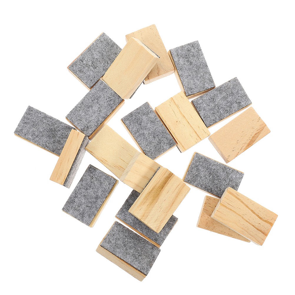24 Pcs Small Felt Wood Eraser for Classroom Office and Home Cleaning