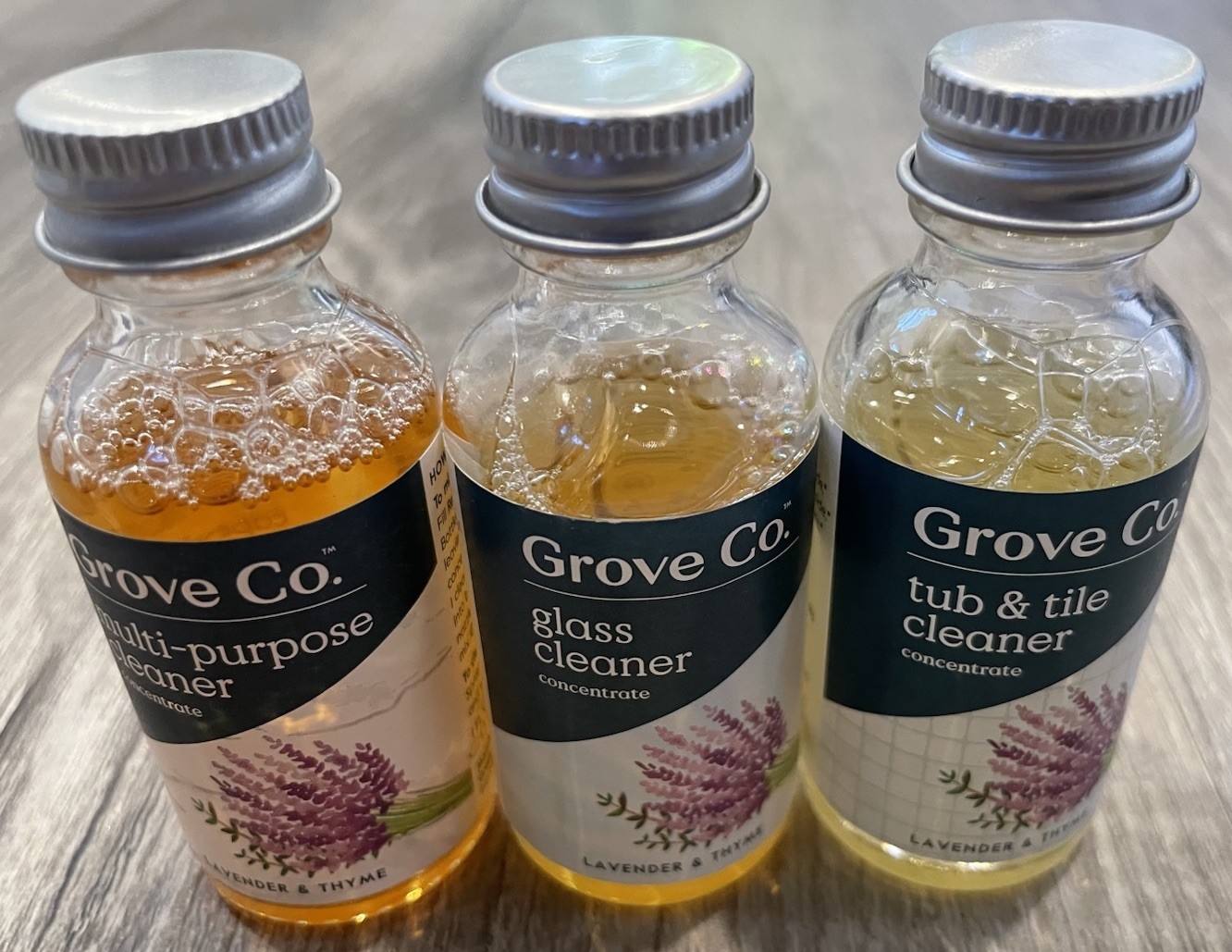 Grove Co Essential Cleaners Set 1 Oz Concentrates * Lavender & Thyme*