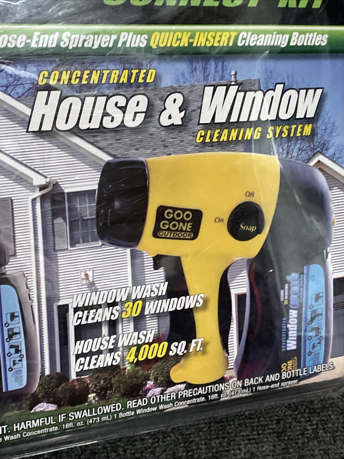 NOS Goo Gone Outdoor Clean Connect Kit House Window Cleaning System Sprayer