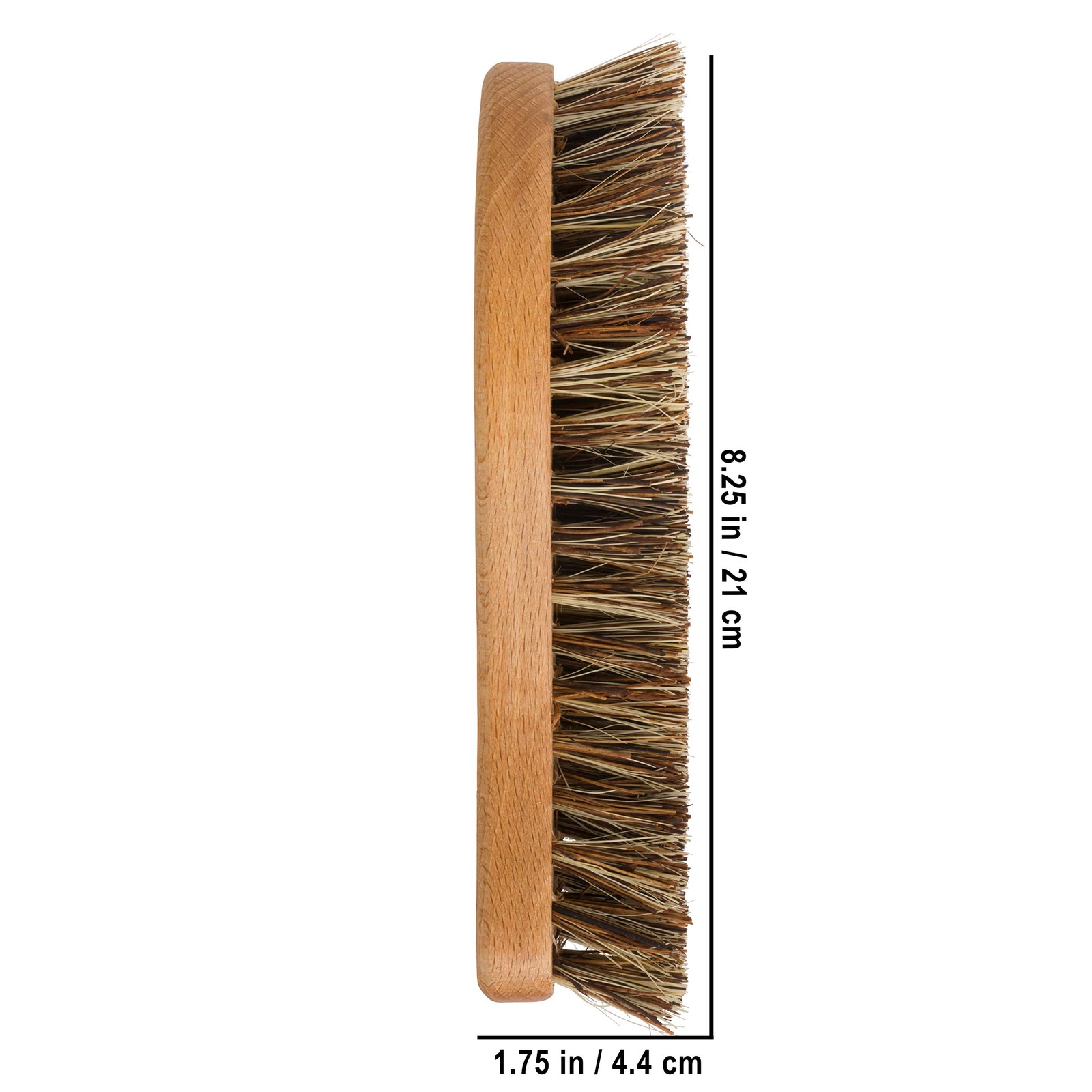 Sshaped Union Fiber Scrub Brush With Oiled Beechwood Handle 81/4 Inches Sshaped