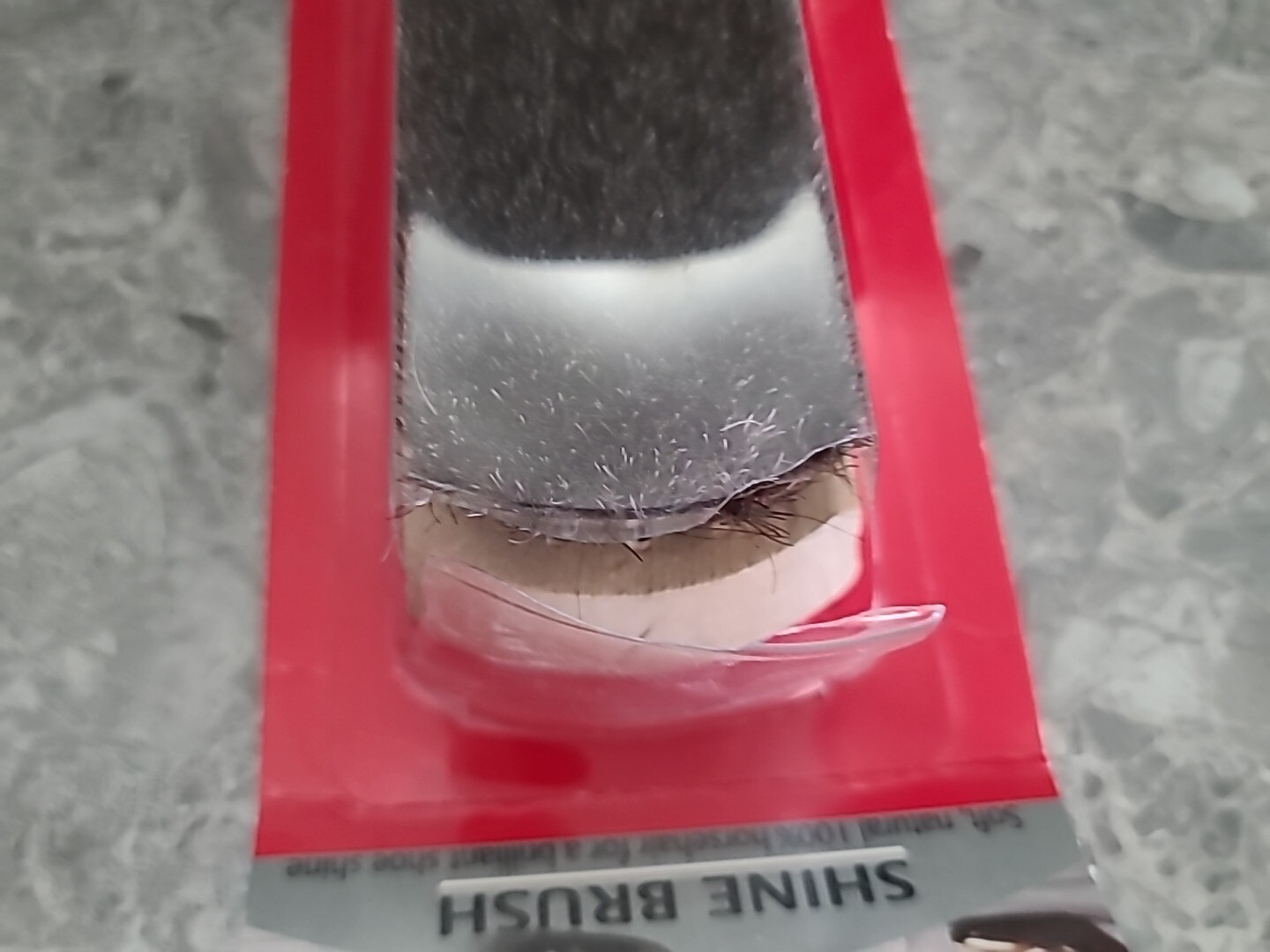 KIWI Wood Handle HORSE HAIR Bristol Shoe Shine Brush New open box