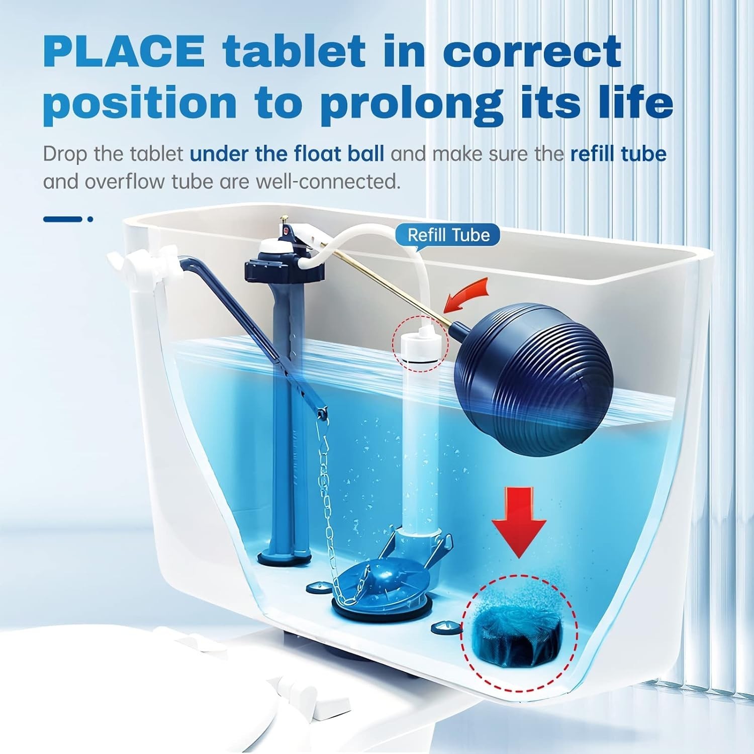 Vacplus Automatic Toilet Bowl Cleaner Tablets Bathroom Toilet Tank Cleaner NEW!.