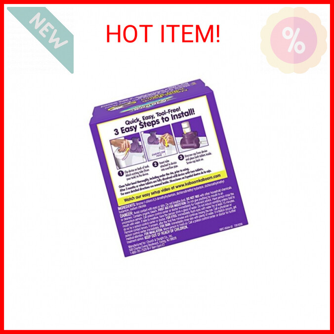 Kaboom Scrub Free! Toilet Bowl Cleaner System with 2 Refills
