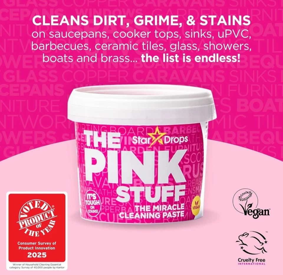 Stardrops The Pink Stuff, Miracle Cleaning Paste, All-Purpose Cleaner, 17.63 oz