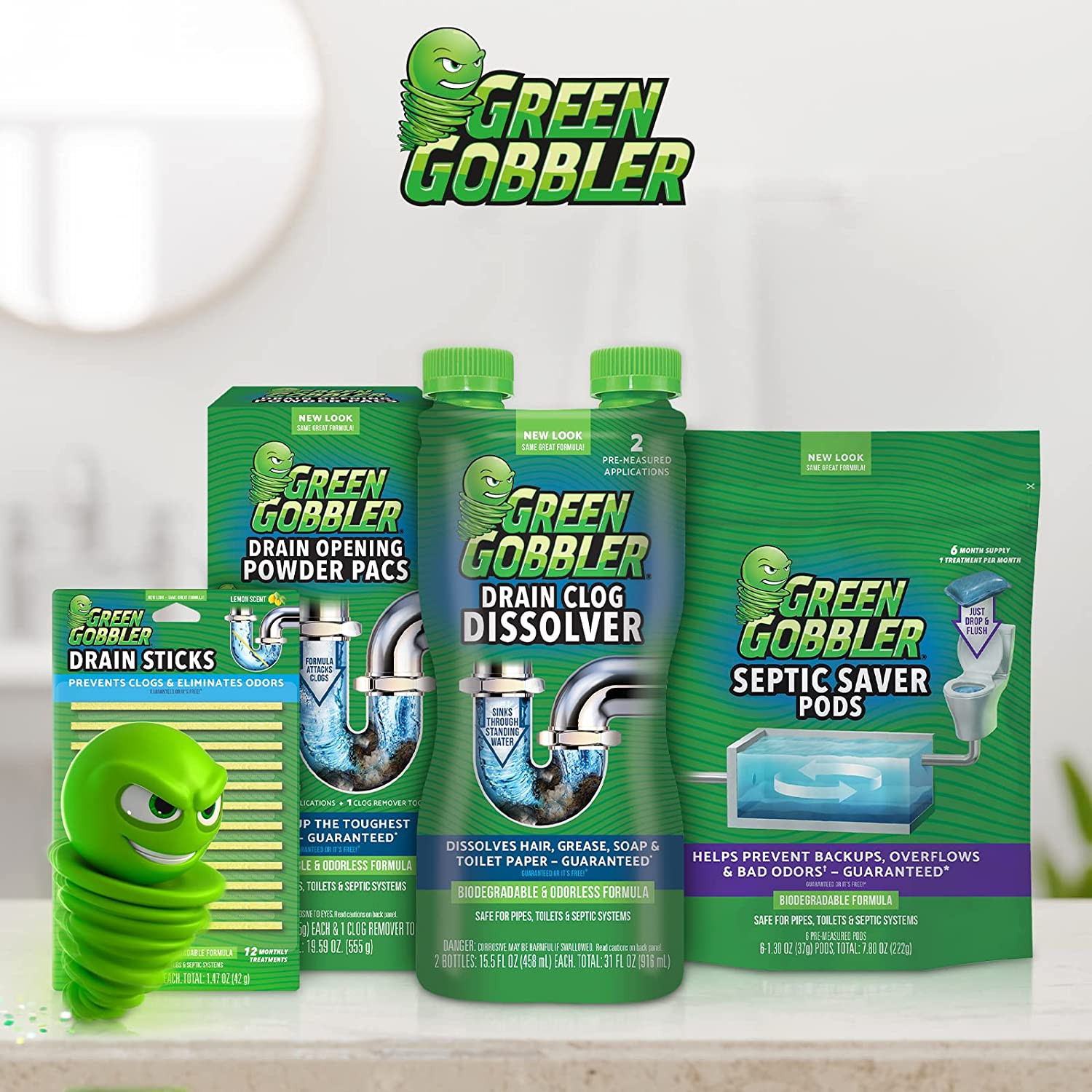 Hair Grabber Drain Snake – 5 Pack (Great for Sink & Shower Clogs)