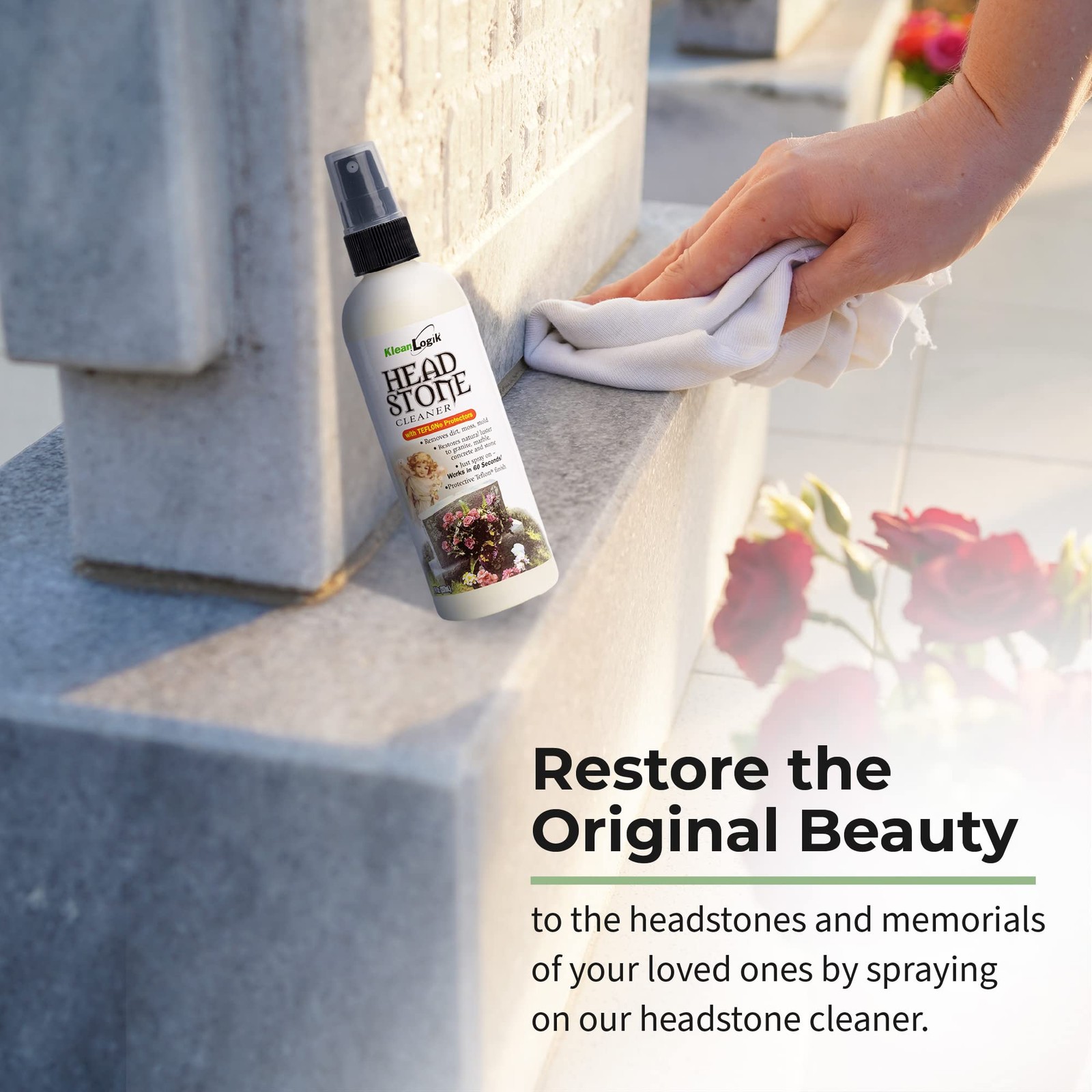 Headstone Cleaner For Graves & Memorials, Tombstone Cleaner Solution Removes …