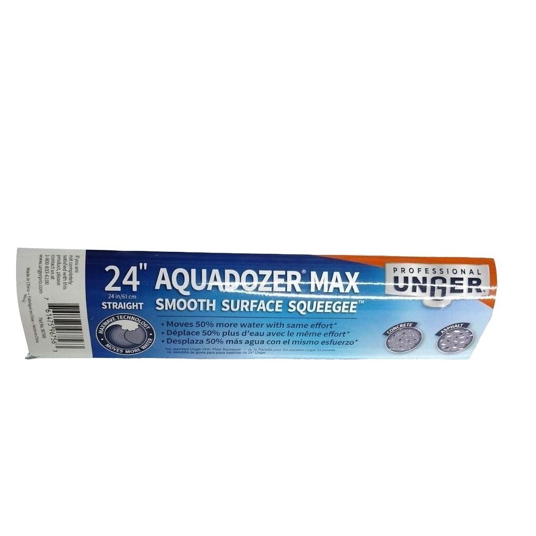 New Unger Professional AquaDozer MAX Smooth Surface Straight Floor Squeegee 24″