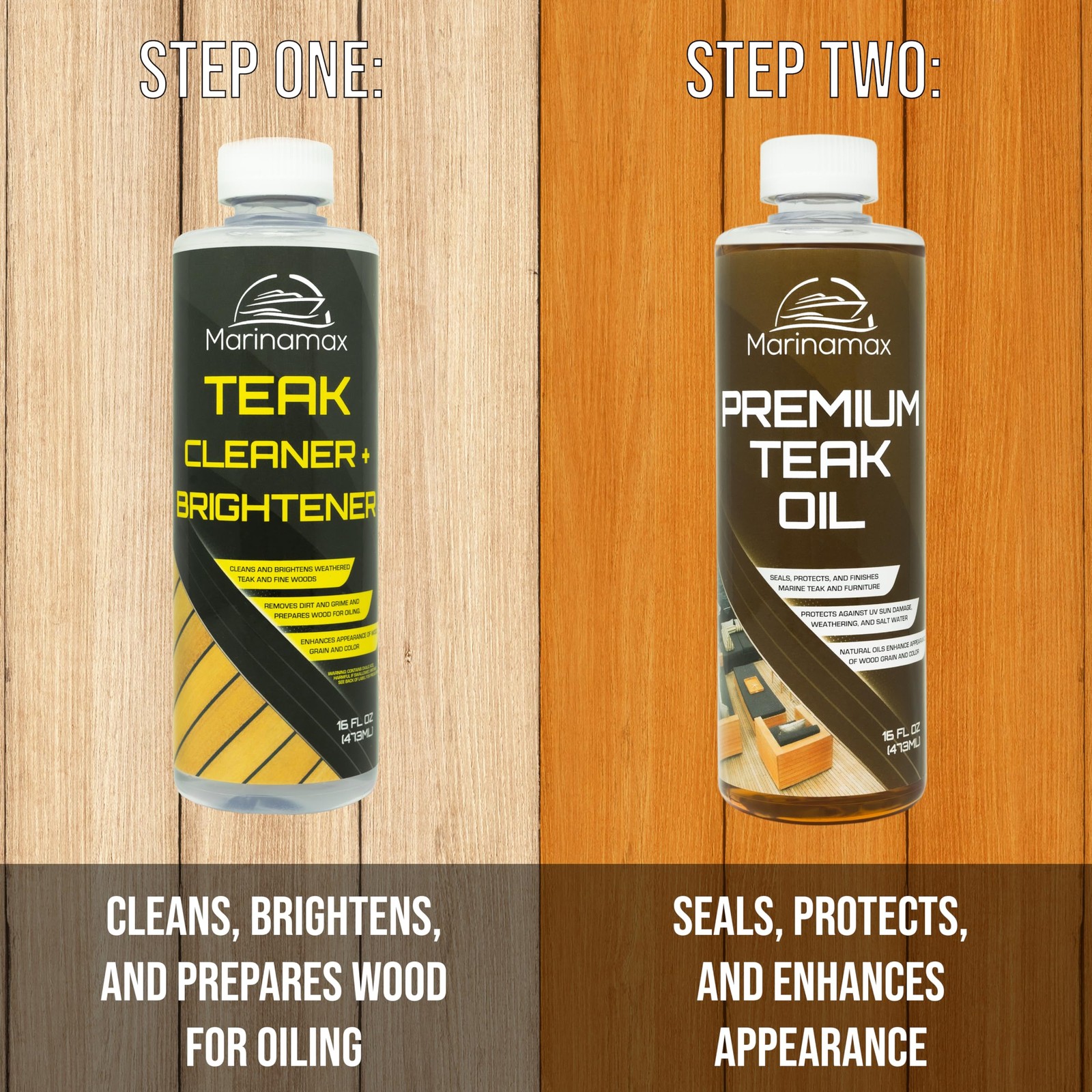 Teak Brightener Cleaner Weathered Gray Black Fine Wood Prepares Oil App