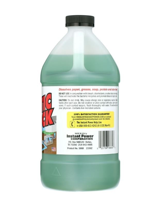 Instant Power Septic Shock, 67.6 fl oz (2 Liter), Super Charged for Clogged Sept