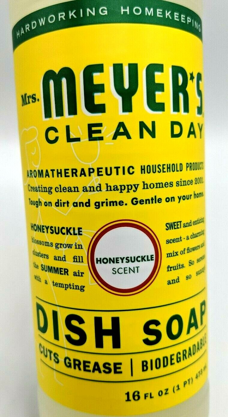 Mrs Meyers Clean Day Aromatherapeutic Dish Soap, Honeysuckle Scent, 16 fl oz