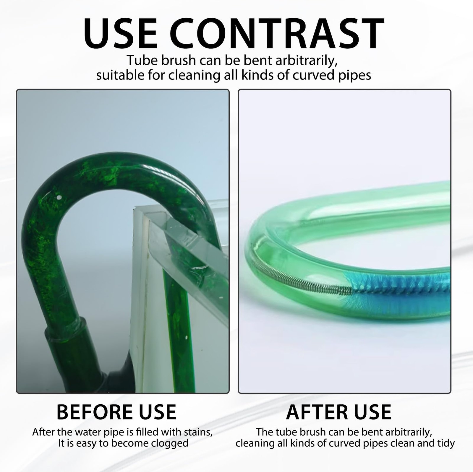 79” Flexible Pipe Cleaner Brush Set, Dual-Ended and Extra-Long Stainless Stee…
