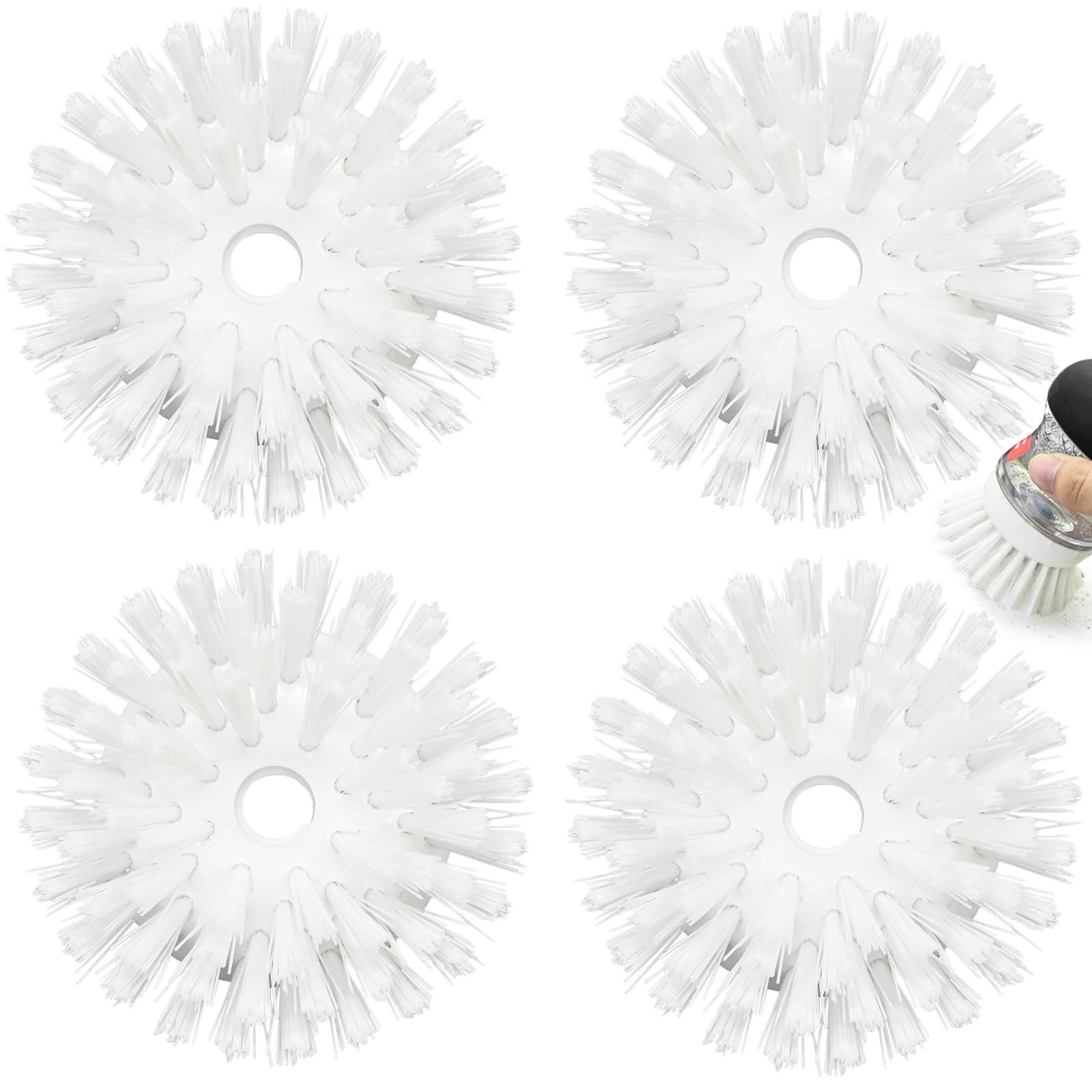 Palm Brush Refills for OXO Soap Dispensing Dish Brush – 4 Pack Cleaning Replacem