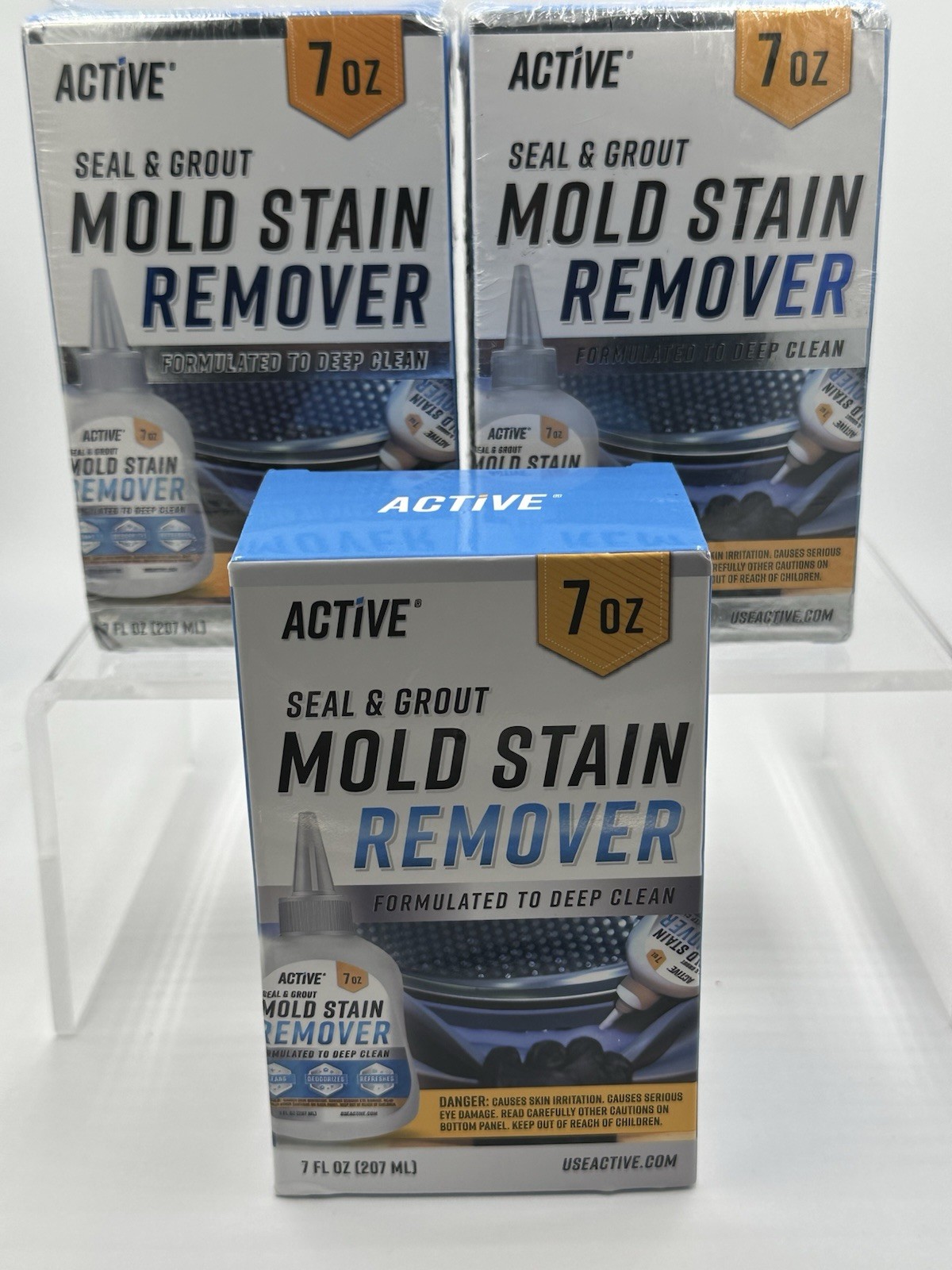 (3 PACK SET) Active Seal & Grout Mold Stain Remover, 7fl oz